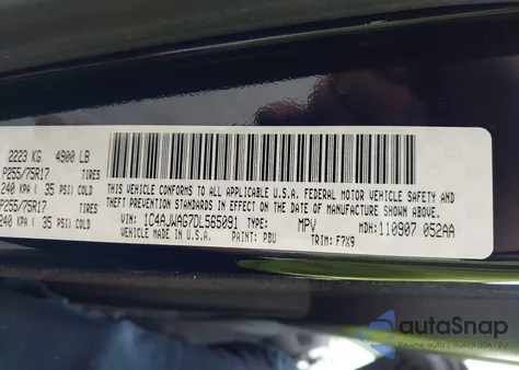 2013 Jeep Wrangler Freedom Edition z USA, uszkodzony, nr VIN 1C4AJWAG7DL565091